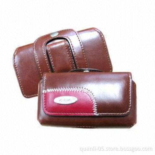 Leather Mobile Phone Cases with Magnetic Button, Fashionable Style